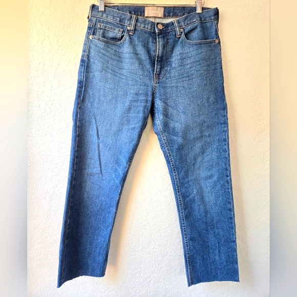 Everlane high rise cropped 23 inseam Jeans Raw Hem size 28 - Picture 1 of 10